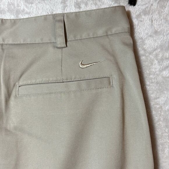 Nike Dri Fit Flat Front Chino Golf Pants Polyester Tan Khaki Men’s Size 34 - Picture 5 of 15